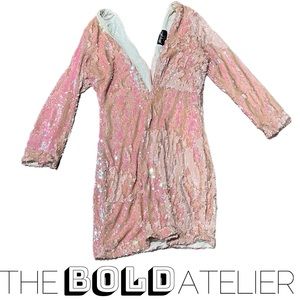 Pink Sequin Mini dress